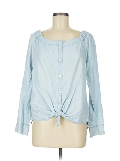 Pre-owned Sanctuary Long Sleeve Blouse In Blue