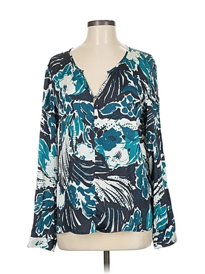 Pre-owned Sanctuary Long Sleeve Blouse In Blue