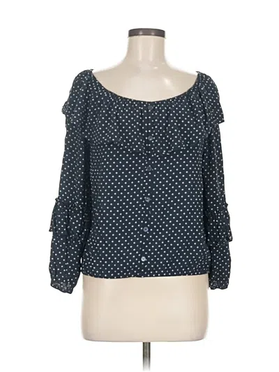 Pre-owned Sanctuary Long Sleeve Blouse In Blue