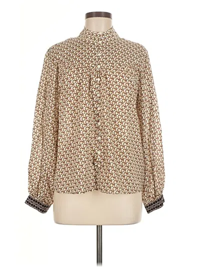 Pre-owned Sanctuary Long Sleeve Blouse In Brown