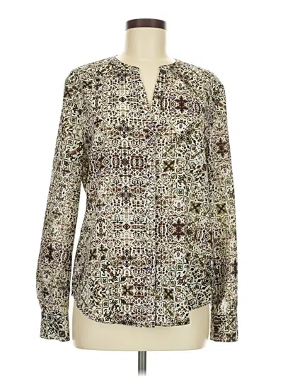 Pre-owned Sanctuary Long Sleeve Blouse In Brown