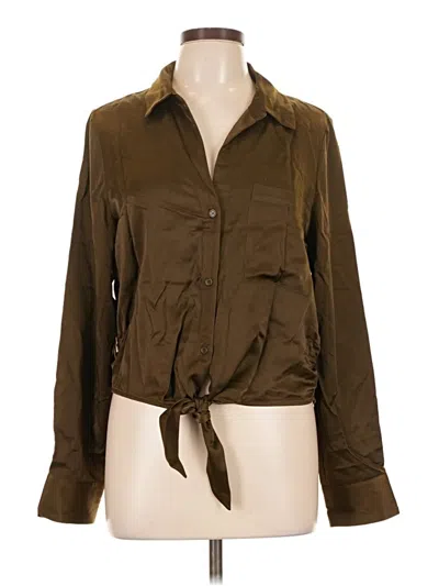 Pre-owned Sanctuary Long Sleeve Blouse In Brown