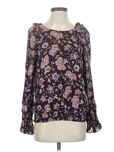 Pre-owned Sanctuary Long Sleeve Blouse In Brown