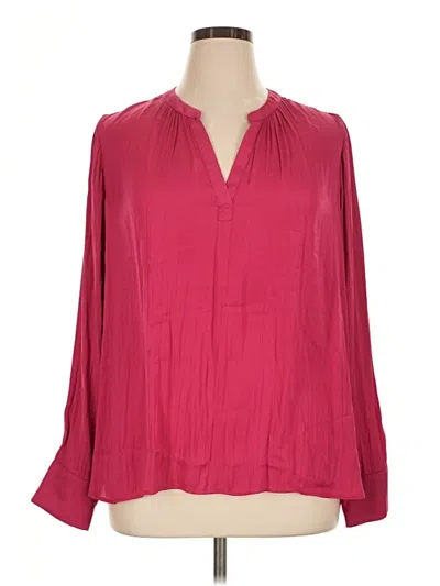 Pre-owned Sanctuary Long Sleeve Blouse In Burgundy