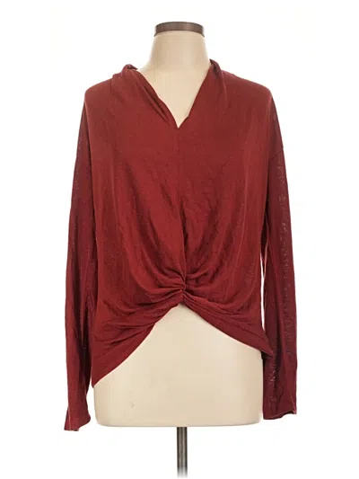 Sanctuary Long Sleeve Blouse In Burgundy