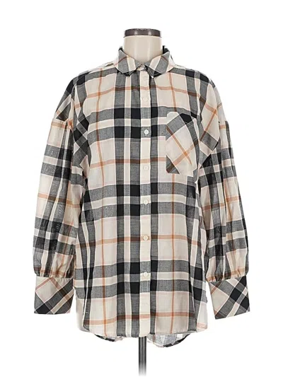 Pre-owned Sanctuary Long Sleeve Blouse In Gray