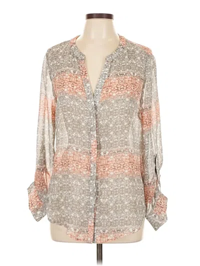 Pre-owned Sanctuary Long Sleeve Blouse In Gray