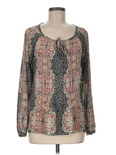 Pre-owned Sanctuary Long Sleeve Blouse In Gray
