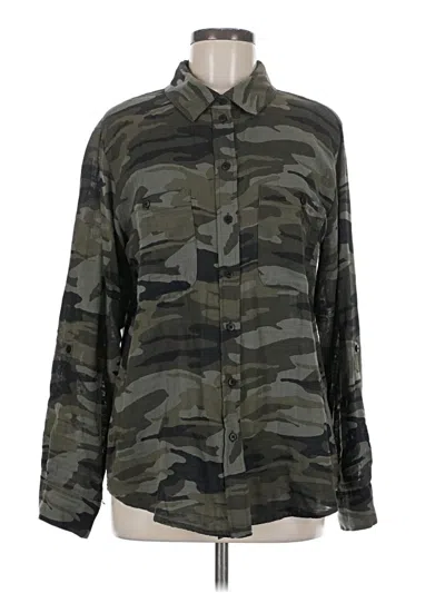 Pre-owned Sanctuary Long Sleeve Blouse In Green