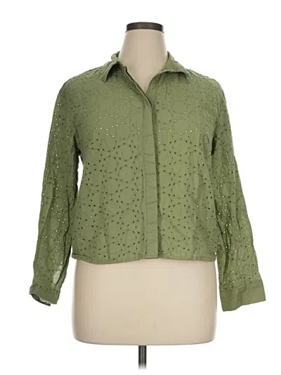 Pre-owned Sanctuary Long Sleeve Blouse In Green