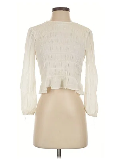Pre-owned Sanctuary Long Sleeve Blouse In Ivory