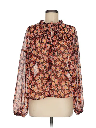 Pre-owned Sanctuary Long Sleeve Blouse In Orange