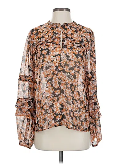 Pre-owned Sanctuary Long Sleeve Blouse In Orange