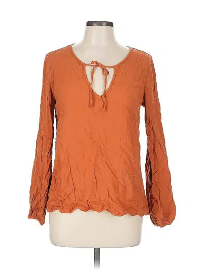 Pre-owned Sanctuary Long Sleeve Blouse In Orange