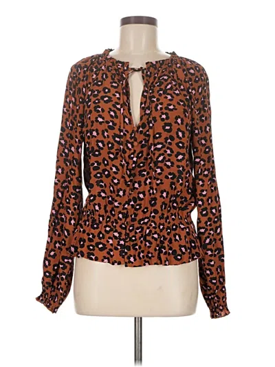 Pre-owned Sanctuary Long Sleeve Blouse In Orange