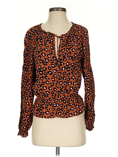 Pre-owned Sanctuary Long Sleeve Blouse In Orange