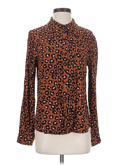 Pre-owned Sanctuary Long Sleeve Blouse In Orange