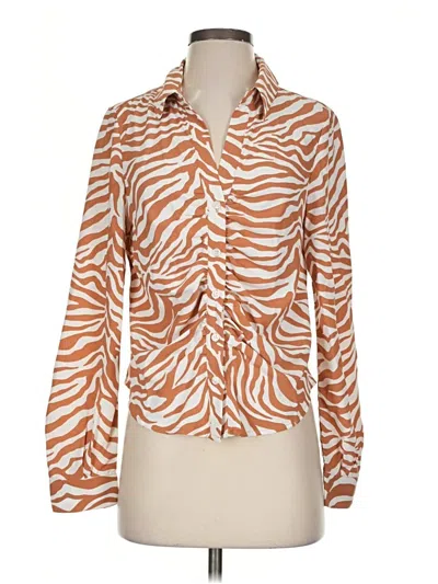 Sanctuary Long Sleeve Blouse In Orange