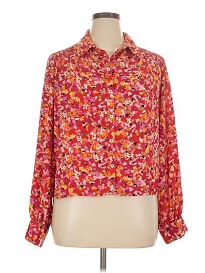 Pre-owned Sanctuary Long Sleeve Blouse In Orange
