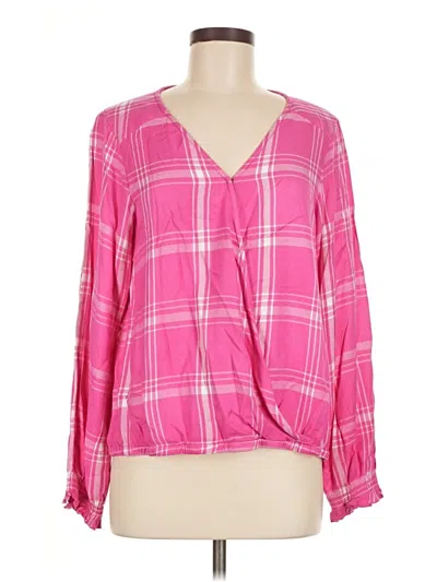 Pre-owned Sanctuary Long Sleeve Blouse In Pink