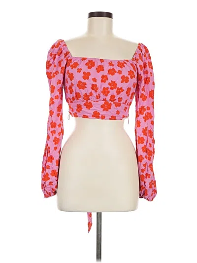 Pre-owned Sanctuary Long Sleeve Blouse In Pink