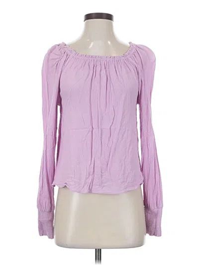 Pre-owned Sanctuary Long Sleeve Blouse In Purple
