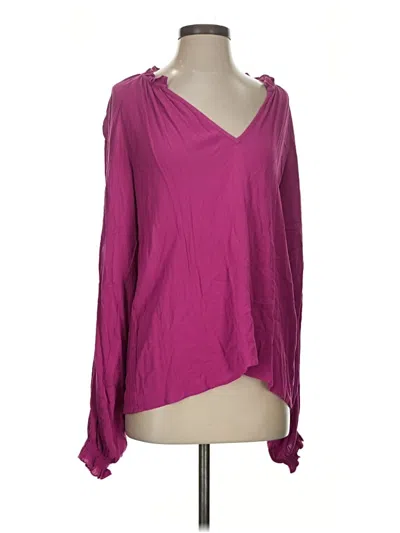 Pre-owned Sanctuary Long Sleeve Blouse In Purple