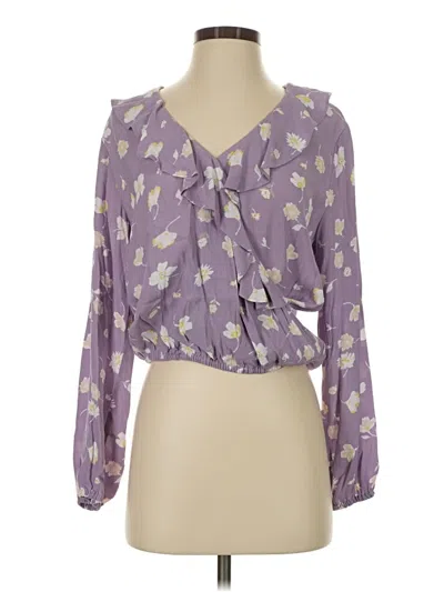 Pre-owned Sanctuary Long Sleeve Blouse In Purple