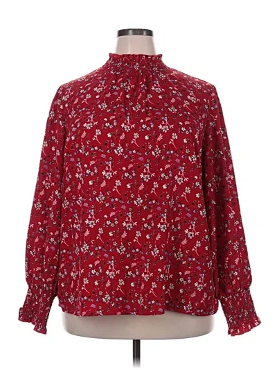 Pre-owned Sanctuary Long Sleeve Blouse In Red