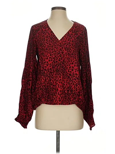 Pre-owned Sanctuary Long Sleeve Blouse In Red