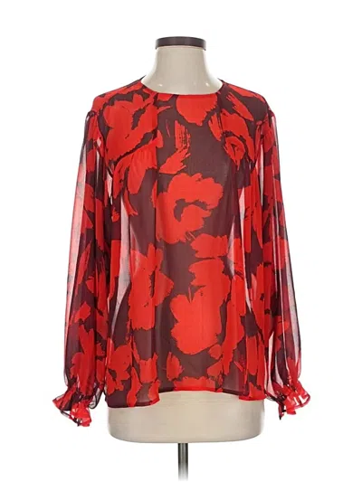 Pre-owned Sanctuary Long Sleeve Blouse In Red