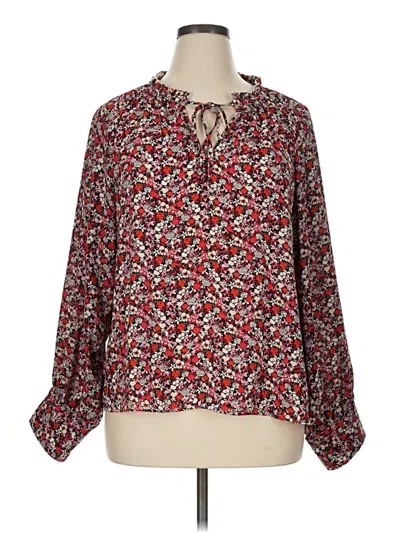 Pre-owned Sanctuary Long Sleeve Blouse In Red