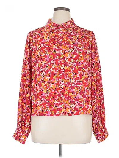 Pre-owned Sanctuary Long Sleeve Blouse In Red
