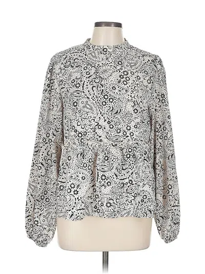 Pre-owned Sanctuary Long Sleeve Blouse In Silver