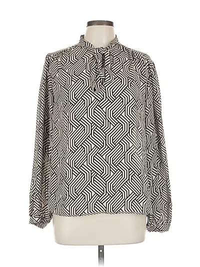 Pre-owned Sanctuary Long Sleeve Blouse In Silver