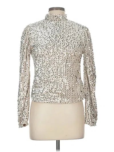 Pre-owned Sanctuary Long Sleeve Blouse In Silver