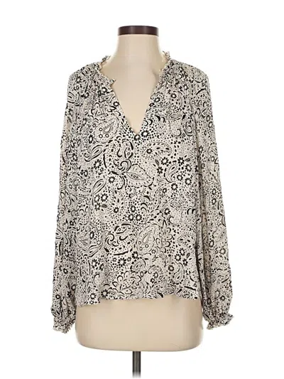 Pre-owned Sanctuary Long Sleeve Blouse In Silver