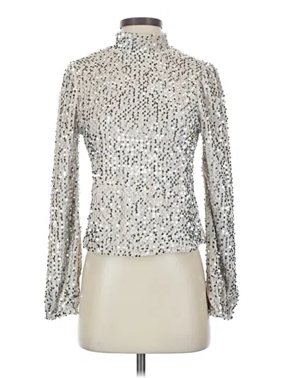 Pre-owned Sanctuary Long Sleeve Blouse In Silver