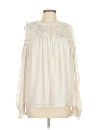 Pre-owned Sanctuary Long Sleeve Blouse In White