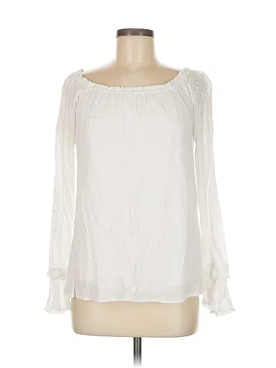 Pre-owned Sanctuary Long Sleeve Blouse In White