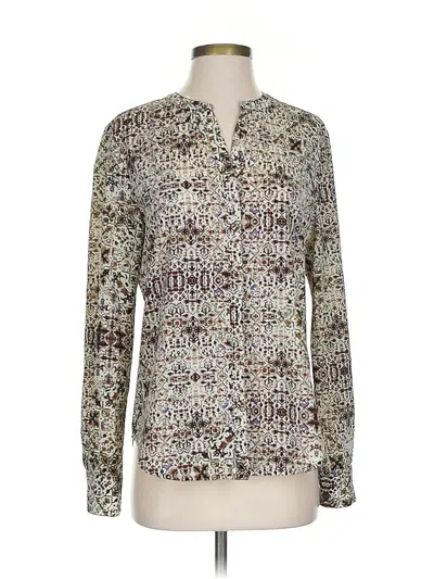 Pre-owned Sanctuary Long Sleeve Blouse In White