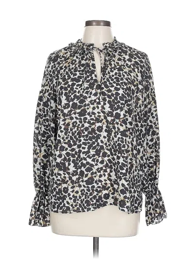 Pre-owned Sanctuary Long Sleeve Blouse In White