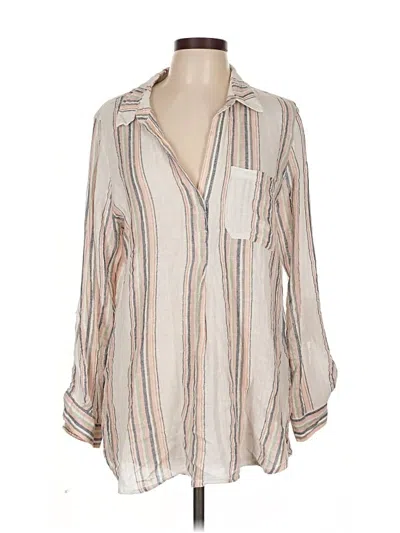 Pre-owned Sanctuary Long Sleeve Blouse In White