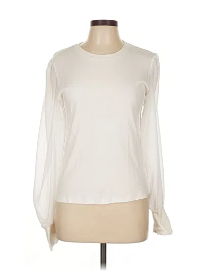 Pre-owned Sanctuary Long Sleeve Blouse In White