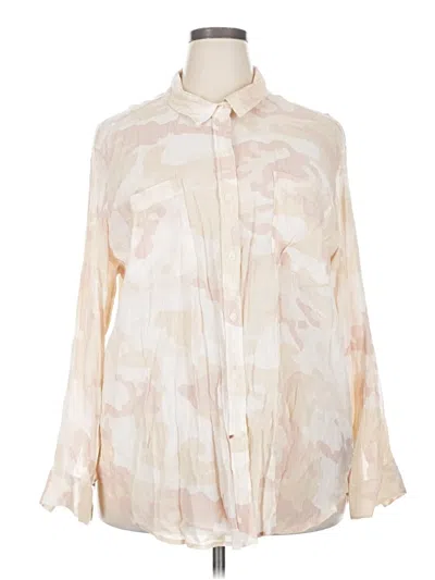 Pre-owned Sanctuary Long Sleeve Blouse In White