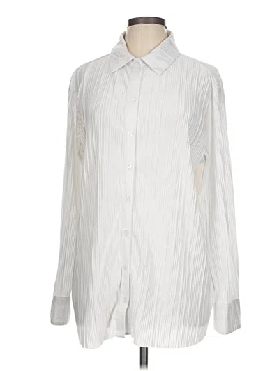 Pre-owned Sanctuary Long Sleeve Blouse In White