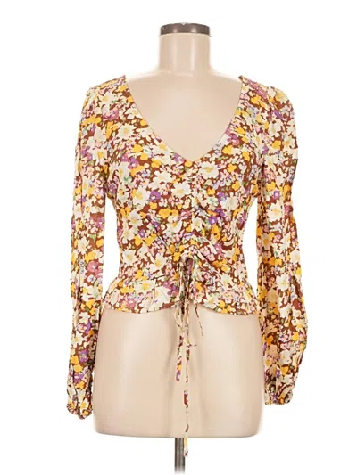 Pre-owned Sanctuary Long Sleeve Blouse In Yellow