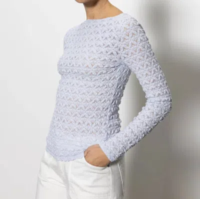 Sanctuary Long Sleeve Boatneck T-shirt In Sky Blue