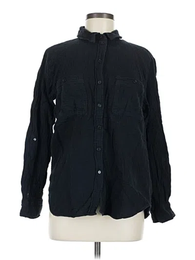 Pre-owned Sanctuary Long Sleeve Button Down Shirt In Black