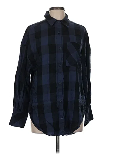 Pre-owned Sanctuary Long Sleeve Button Down Shirt In Black